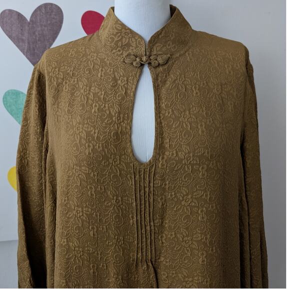 soft surroundings vintage silk top - Picture 2 of 12